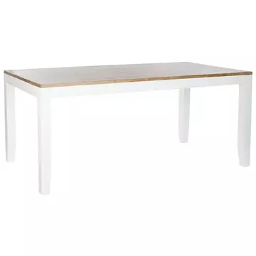 Ebédlőasztal mangófa, akácfa 200x100x80 cm fehér, barna