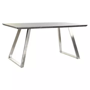 Ebédlőasztal mdf, acél 160x90x76 cm fekete