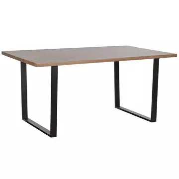 Ebédlőasztal mdf, fém 160x90x75 cm barna, fekete