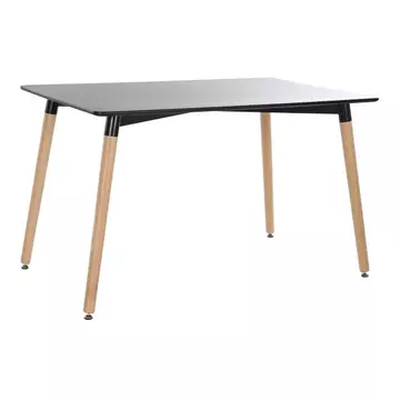 Ebédlőasztal mdf, nyírfa 120x80x74 cm fekete, natúr
