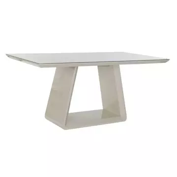 Ebédlőasztal üveg, mdf 160x90x75 cm szürke