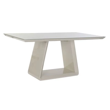 Ebédlőasztal üveg, mdf 160x90x75 cm szürke