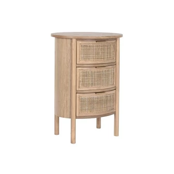 Éjjeli szekrény gumifa, rattan 48x35x66 cm natúr