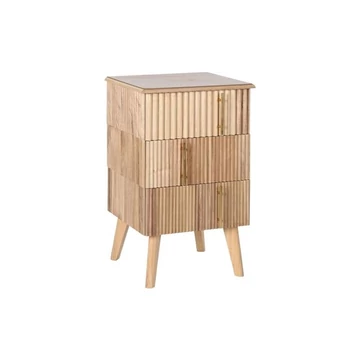 Éjjeliszekrény császárfa, mdf 43x40x70 cm világosbarna, arany