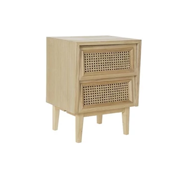 Éjjeliszekrény császárfa, rattan 43x33,7x56 cm natúr