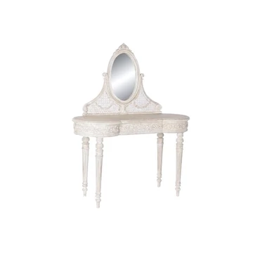 Fésülködő asztal mangófa, mdf 114x44x141 cm bézs