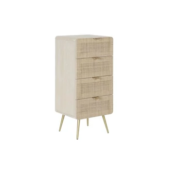 Fiókos szekrény császárfa, rattan 37x30x82 cm natúr