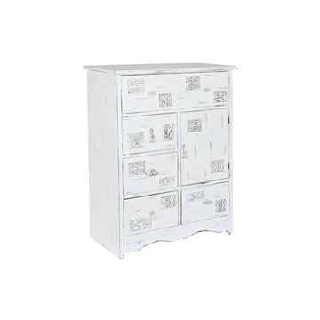 Fiókos szekrény kopott fa 78x38x102 cm fehér