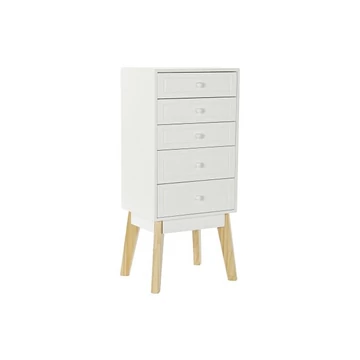 Fiókos szekrény mdf 40x30x90 cm fehér, natúr