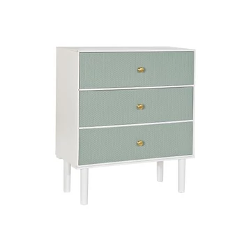 Fiókos szekrény mdf 60x28x70 cm zöld, fehér