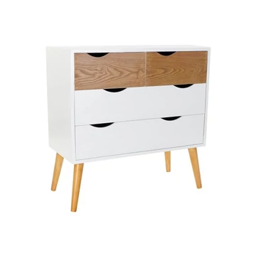 Fiókos szekrény mdf 80x38x80 cm fehér, barna