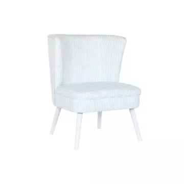 Fotel csíkos poliészter, fa 73x67x85 cm kék, fehér