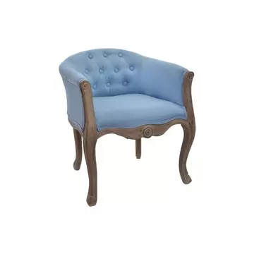 Fotel fa, poliészter 58x56x69 cm kék