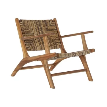 Fotel fonott teakfa, vessző 70x78x68 cm natúr
