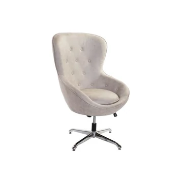 Fotel forgó vászon, acél 73x74x113 cm bézs, ezüst
