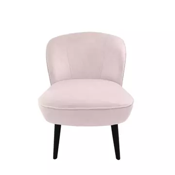 Fotel poliészter, fa 56x70x71 cm halvány rózsaszín