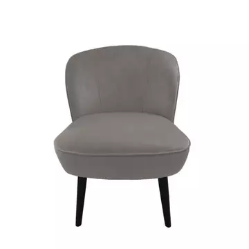 Fotel poliészter, fa 56x70x71 cm szürke