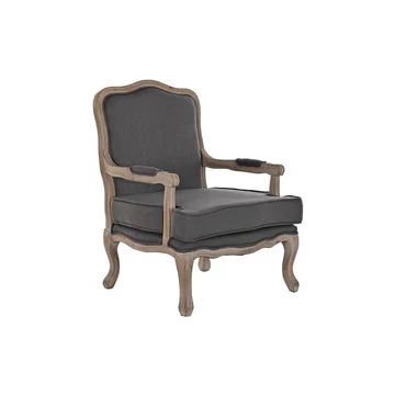 Fotel poliészter, fa 70x66x95,5 cm szürke, barna