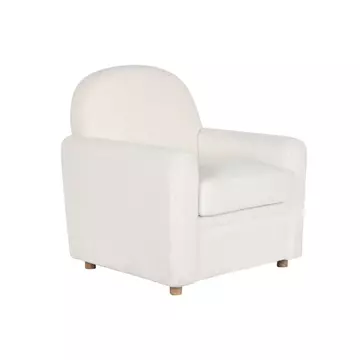 Fotel poliészter, fa 86x89x85 cm fehér
