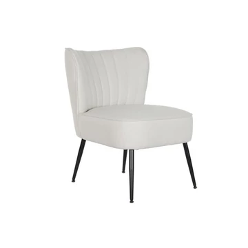 Fotel poliészter, fém 55x64x72,5 cm bézs, fekete