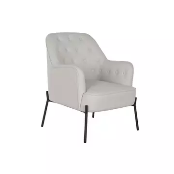 Fotel poliészter, fém 65x73x79,5 cm bézs, fekete