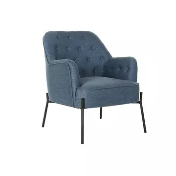 Fotel poliészter, fém 65x73x79,5 cm kék, fekete
