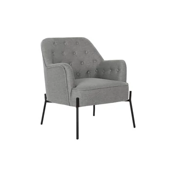 Fotel poliészter, fém 65x73x79,5 cm szürke, arany