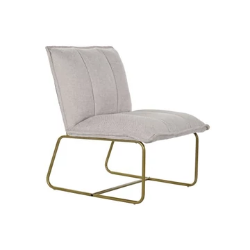 Fotel poliészter, fém 66x71x77 cm bézs, arany