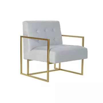 Fotel poliészter, fém 67x70x76 cm égkék, arany