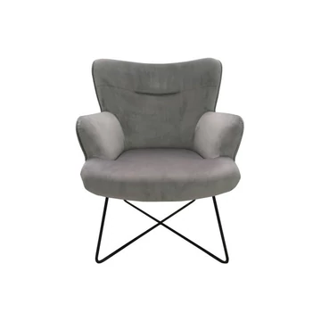 Fotel poliészter, fém 72x78x85 cm szürke