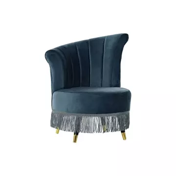 Fotel poliészter, fém 77x63x85 cm kék