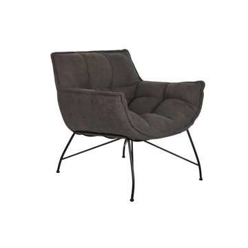 Fotel poliészter, fém 80x75x82 cm szürke