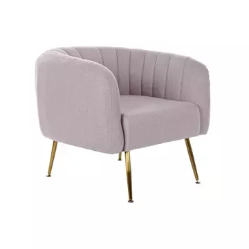 Fotel poliészter, fém, fa, műanyag 81x75x73 cm pink, arany