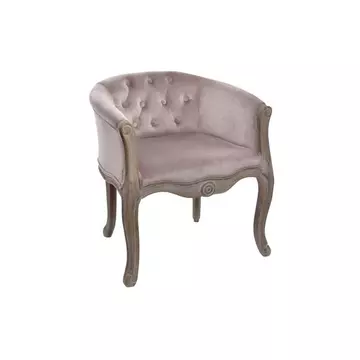 Fotel poliészter, gumifa 62x58x69 cm halvány rózsaszín