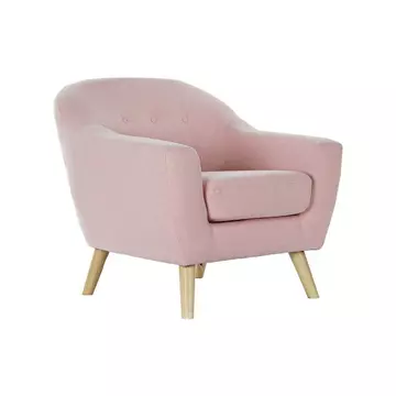 Fotel poliészter, gumifa 81x80x80 cm halvány rózsaszín