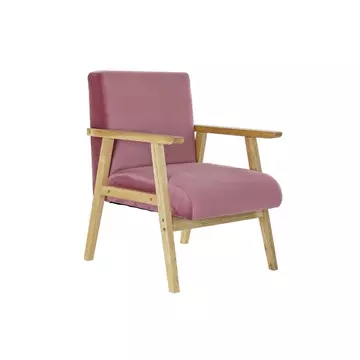 Fotel poliészter, mdf 61x63x77 cm pink, natúr