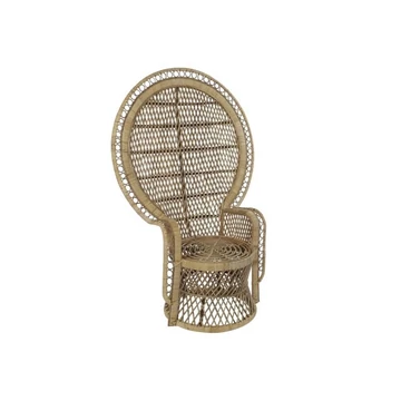 Fotel rattan 98x55x142 cm barna