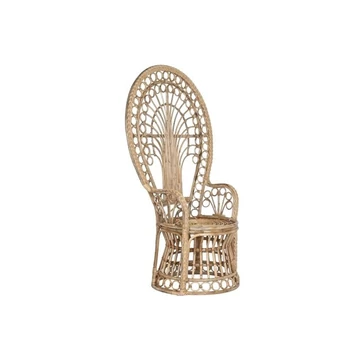 Fotel rattan, poliészter 86x51x145 cm barna, fehér