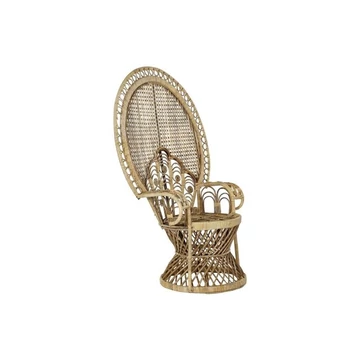 Fotel rattan, poliészter 96x66x140 cm barna