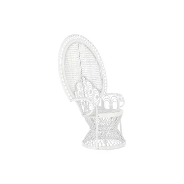 Fotel rattan, poliészter 96x66x140 cm fehér