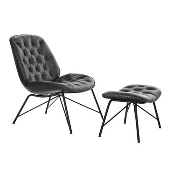 Fotel szett poliuretán, fém 69x76x85 cm sötétszürke, fekete S/2