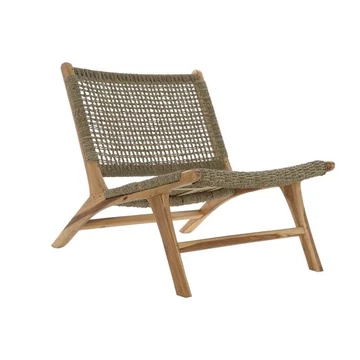 Fotel teakfa, rattan 65x80x68 cm barna, natúr