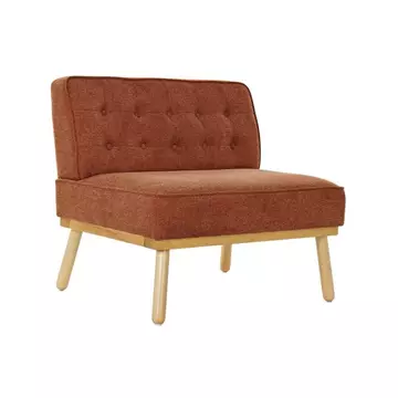 Fotel vászon, lucfenyő 80x66x72 cm terrakotta, barna