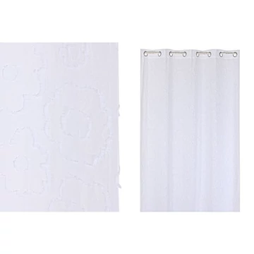 Függöny hímzett poliészter 140x260 cm fehér