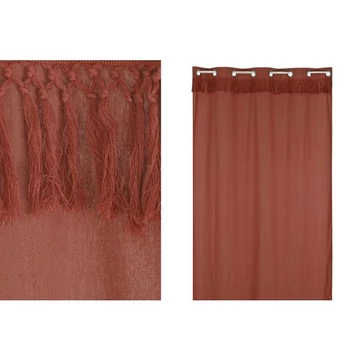 Függöny újrahasznosított pamut 140x260 cm terrakotta