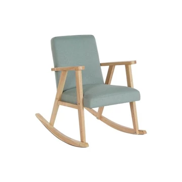 Hintaszék bükkfa, poliészter, mdf, eukaliptuszfa 81x58x90 cm égkék, natúr