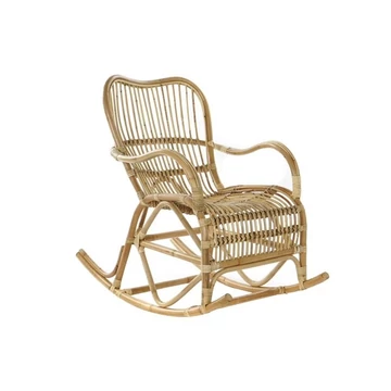 Hintaszék fonott rattan, vessző 62x94x93 cm natúr