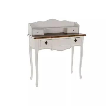 Íróasztal császárfa 90x40x101 cm fehér, barna