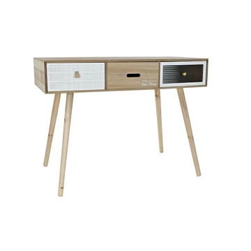 Íróasztal mdf 100x50x76 cm barna, fehér