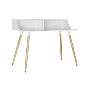 Íróasztal mdf 120x60x92 cm fehér, natúr